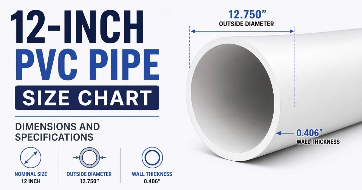 12-Inch PVC Pipe Size Chart