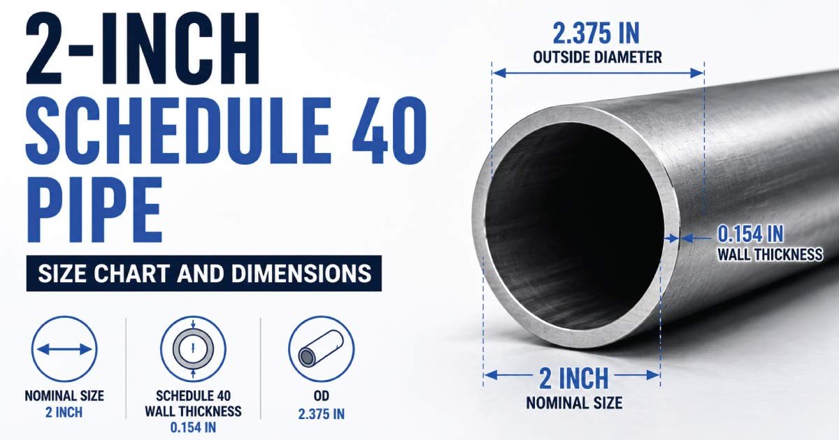 2-Inch Schedule 40 Pipe Size Chart