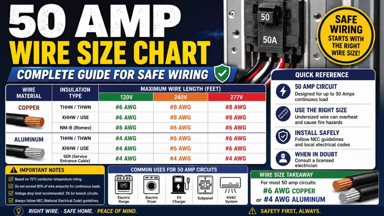 50 Amp Wire Size Chart