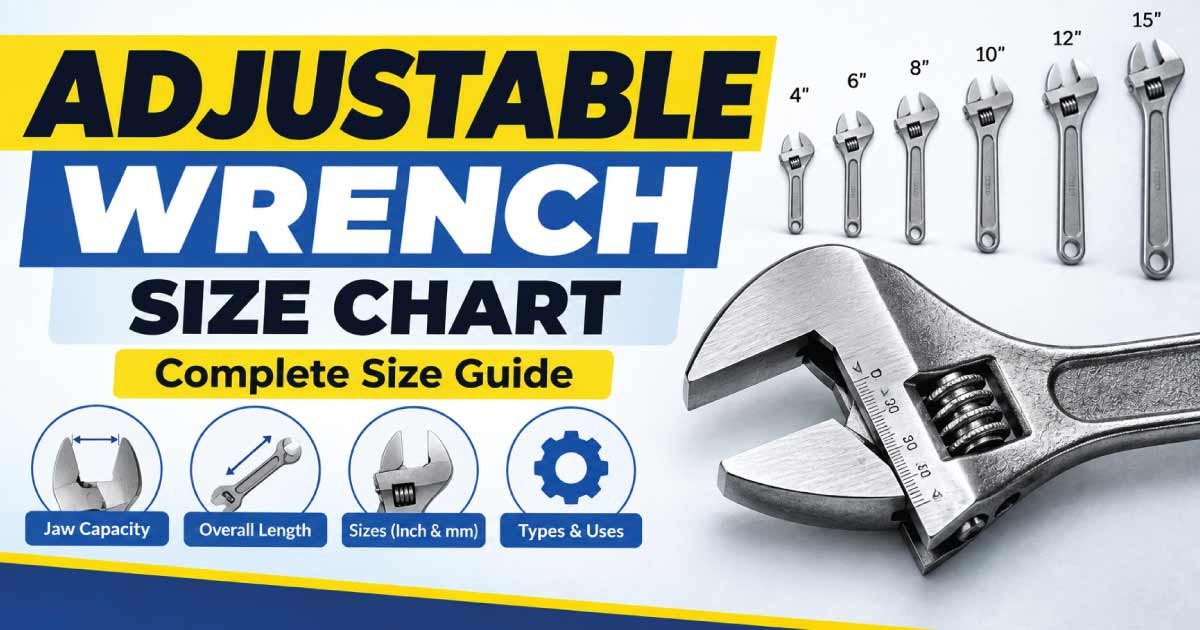 Adjustable Wrench Size Chart