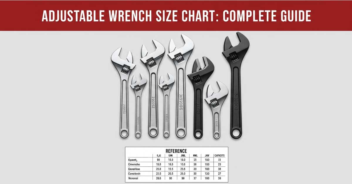 Adjustable Wrench Size Chart