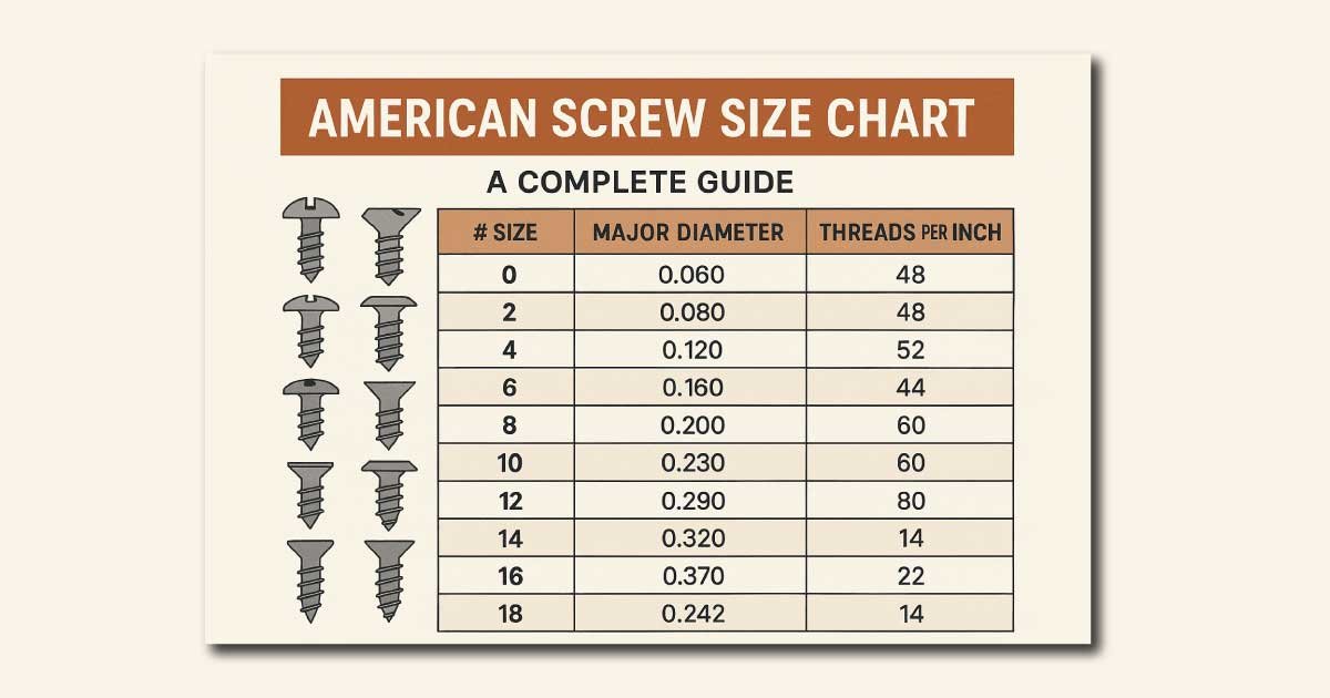 American Screw Size Chart
