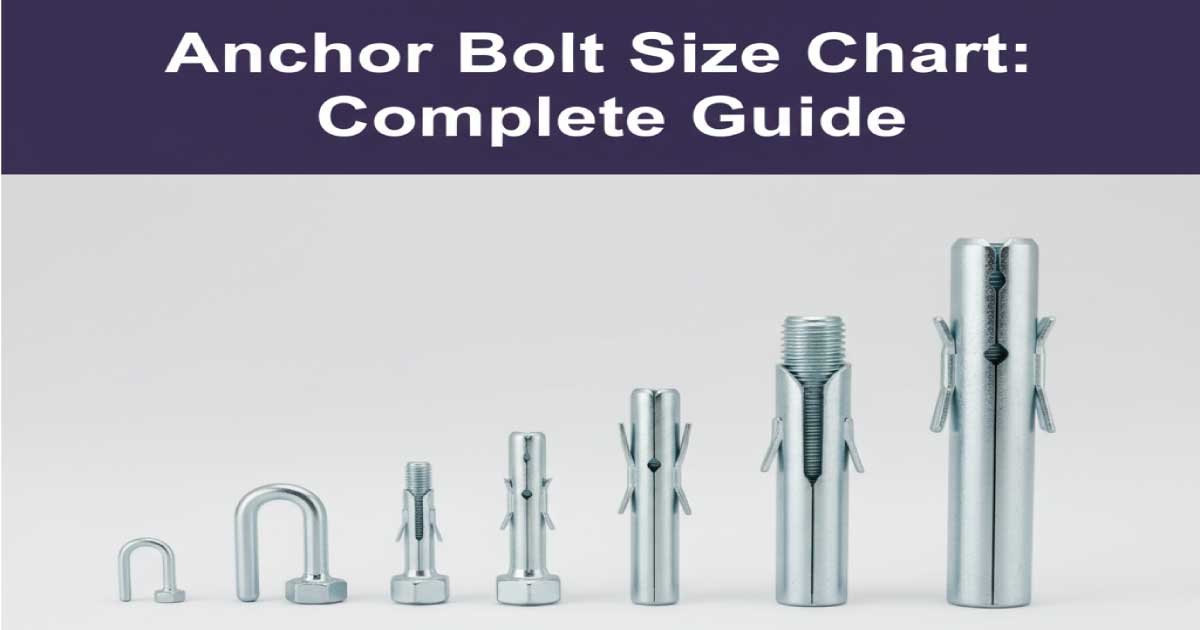 Anchor Bolt Size Chart