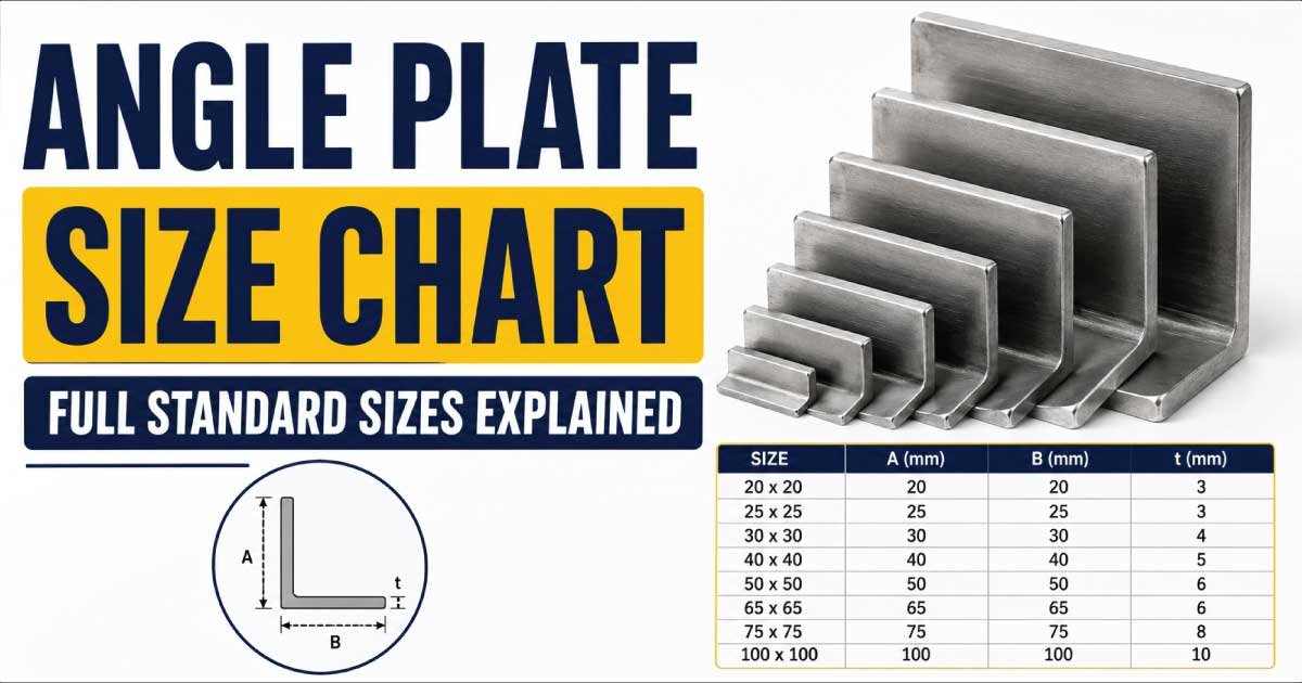 Angle Plate Size Chart