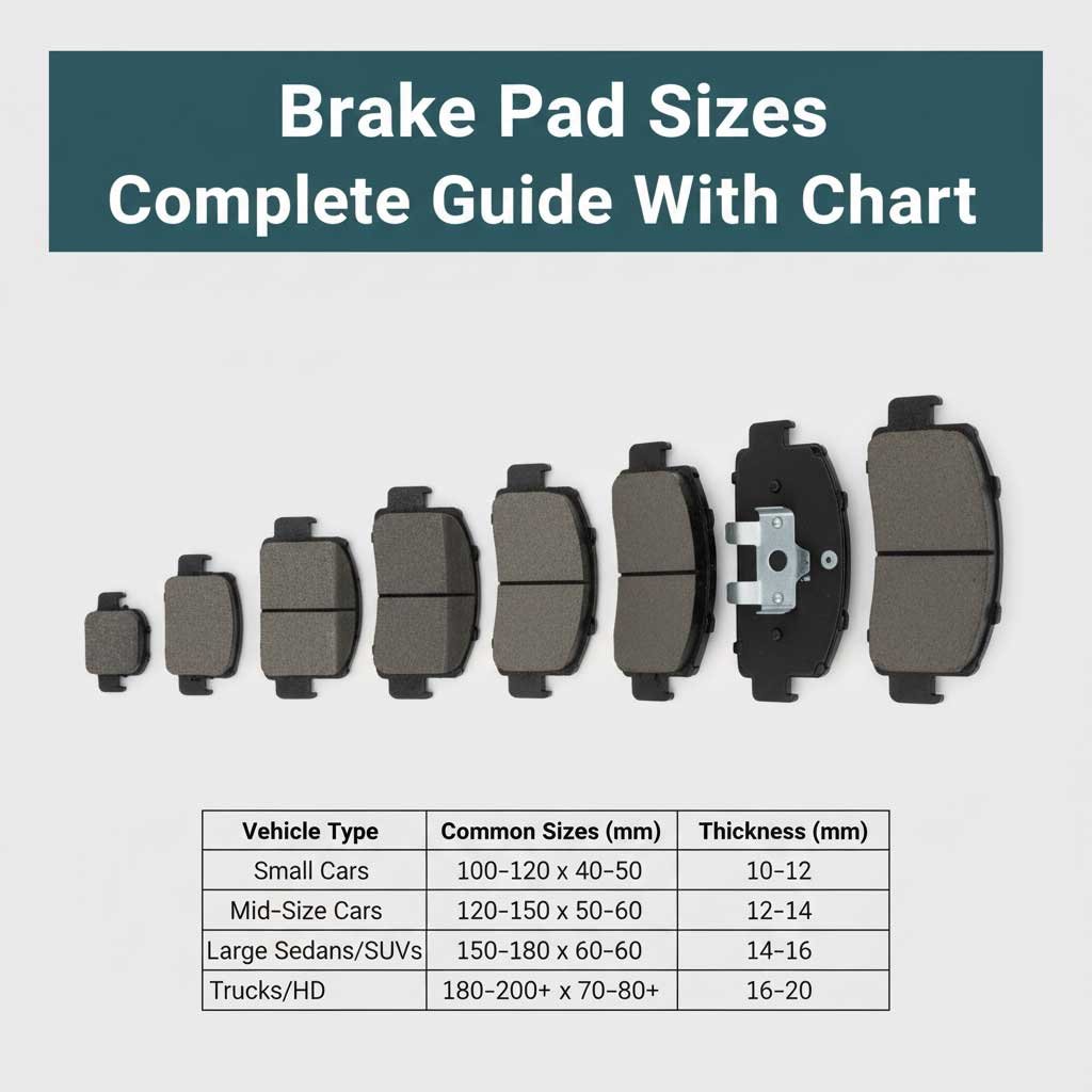 Brake Pad Size Chart