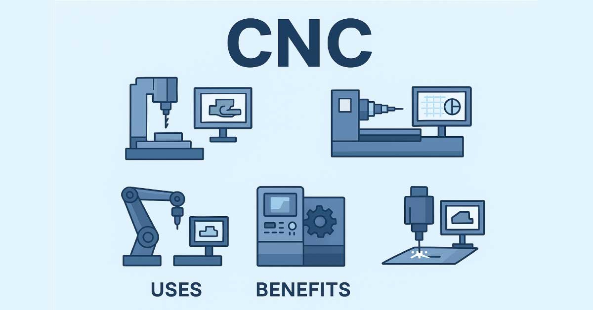 CNC (Computer Numerical Control): Meaning, Definition, Uses, Types, Benefits