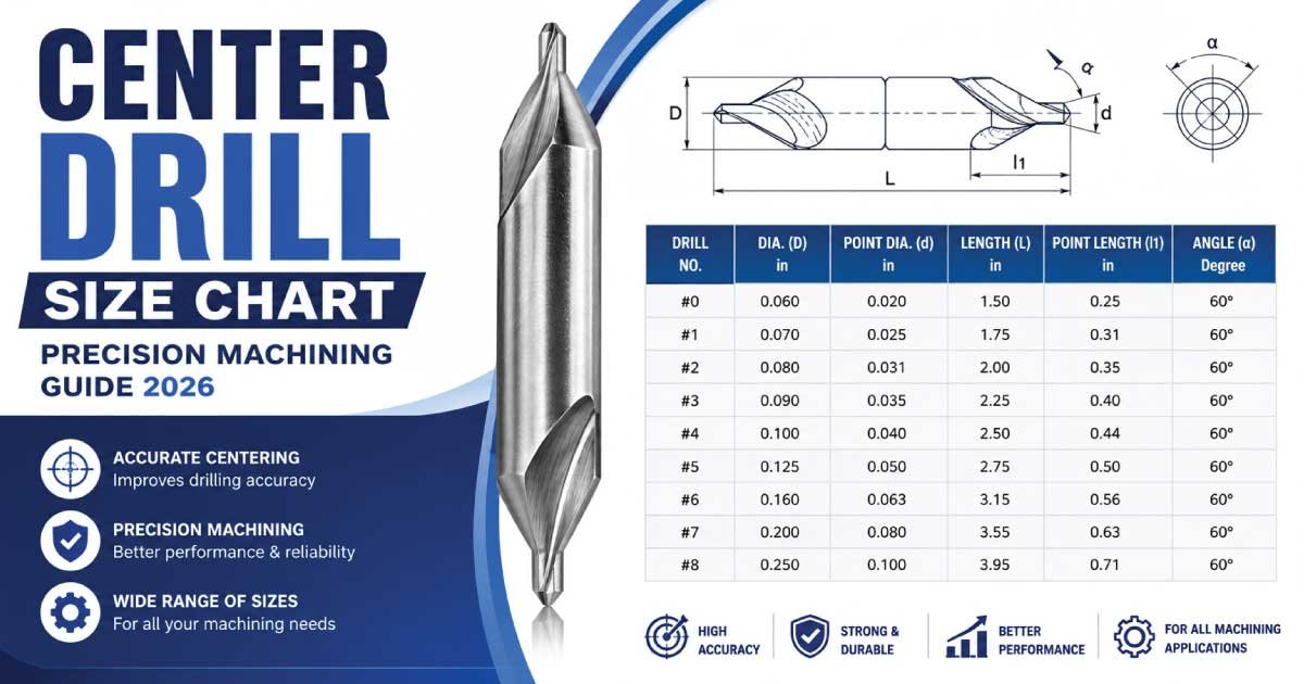 Center Drill Size Chart