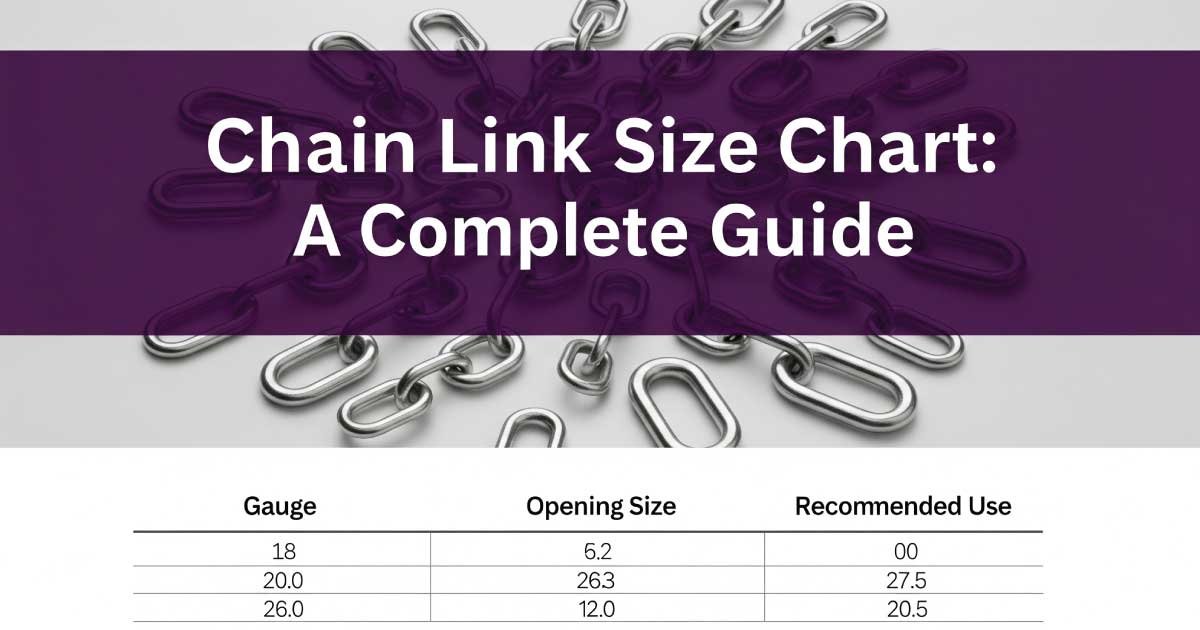 Chain Link Size Chart