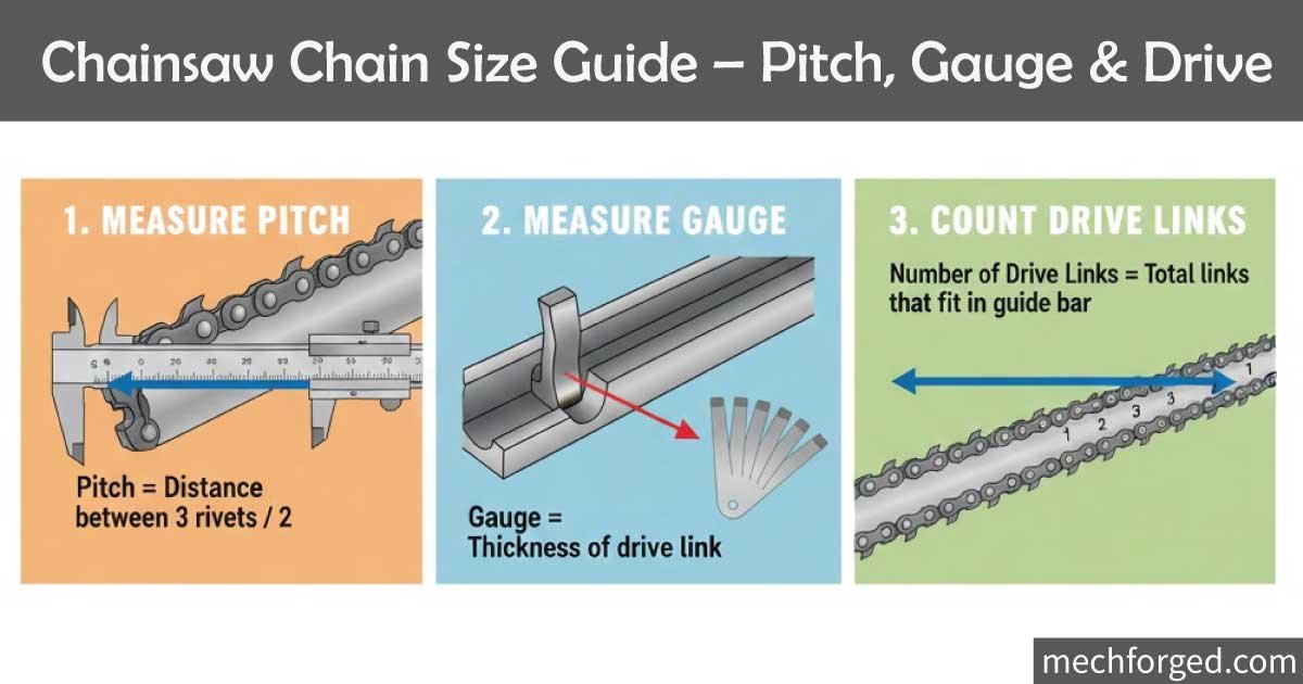 Chainsaw Chain Size Guide