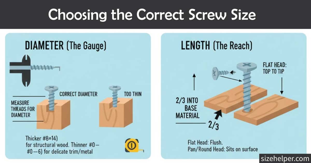 Choosing the Correct Screw Size