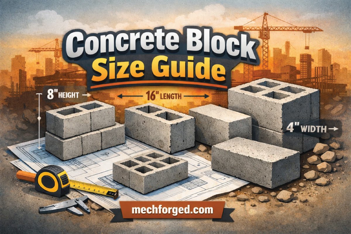 Concrete block size guide