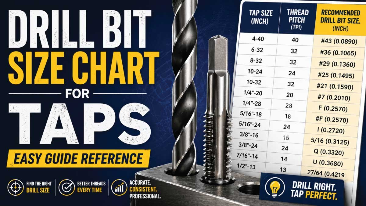 Drill Bit Size Chart for Taps