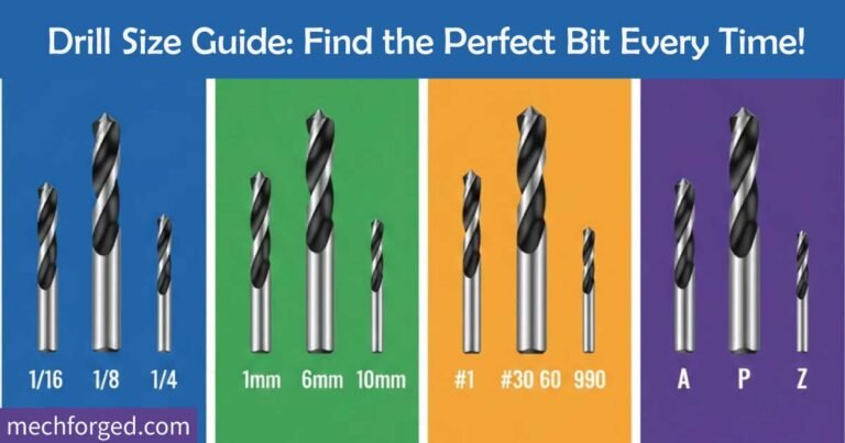 Drill Size Guide: Conversion Chart, Types, Uses - Mech Forged