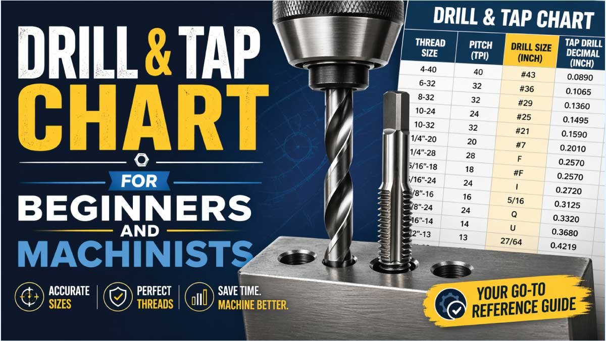 Drill & Tap Chart for Beginners and Machinists