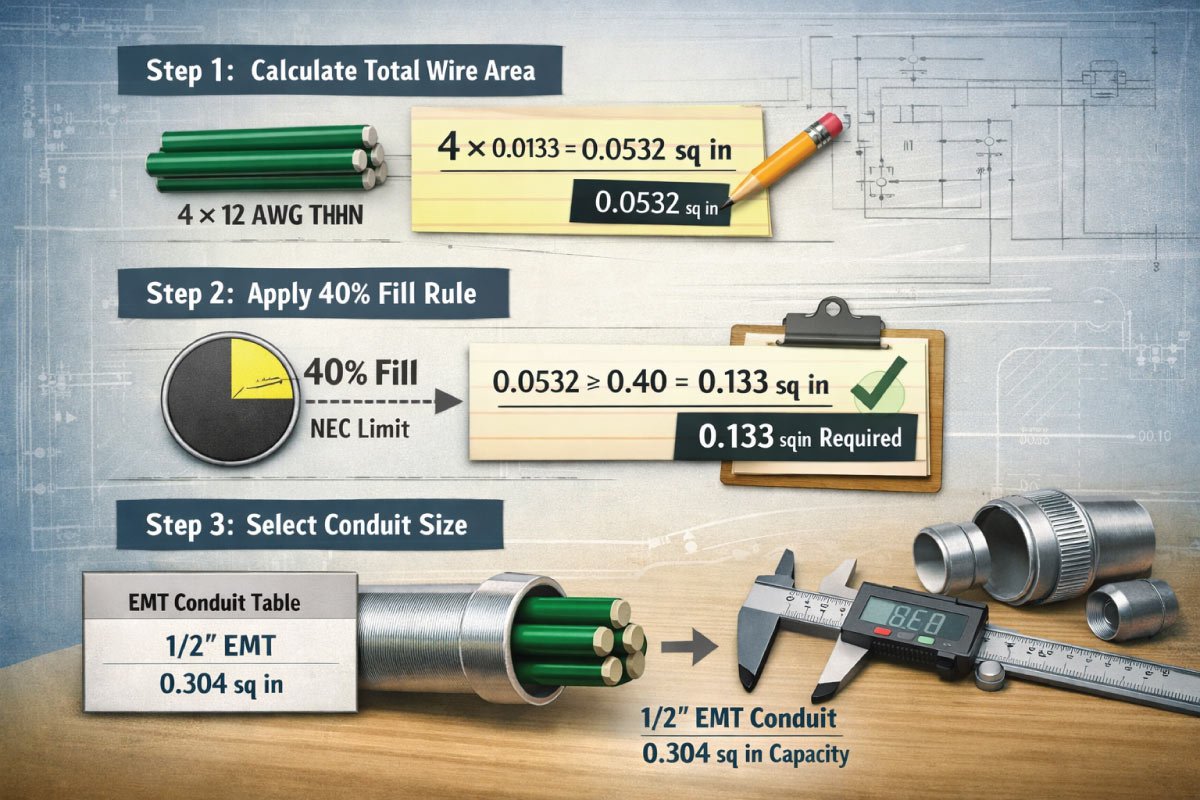Example Conduit Sizing Calculation