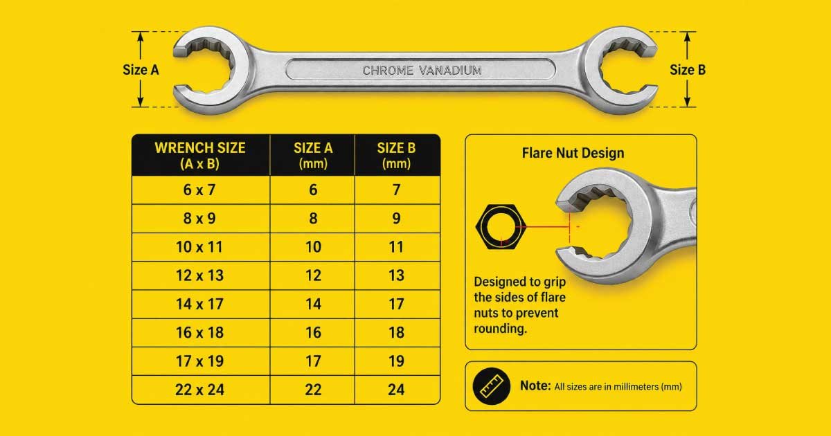 Flare Nut Wrench Size