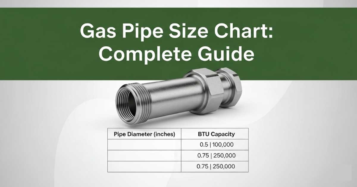 Gas Pipe Size Chart