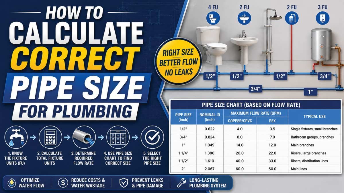 How to Calculate Correct Pipe Size for Plumbing
