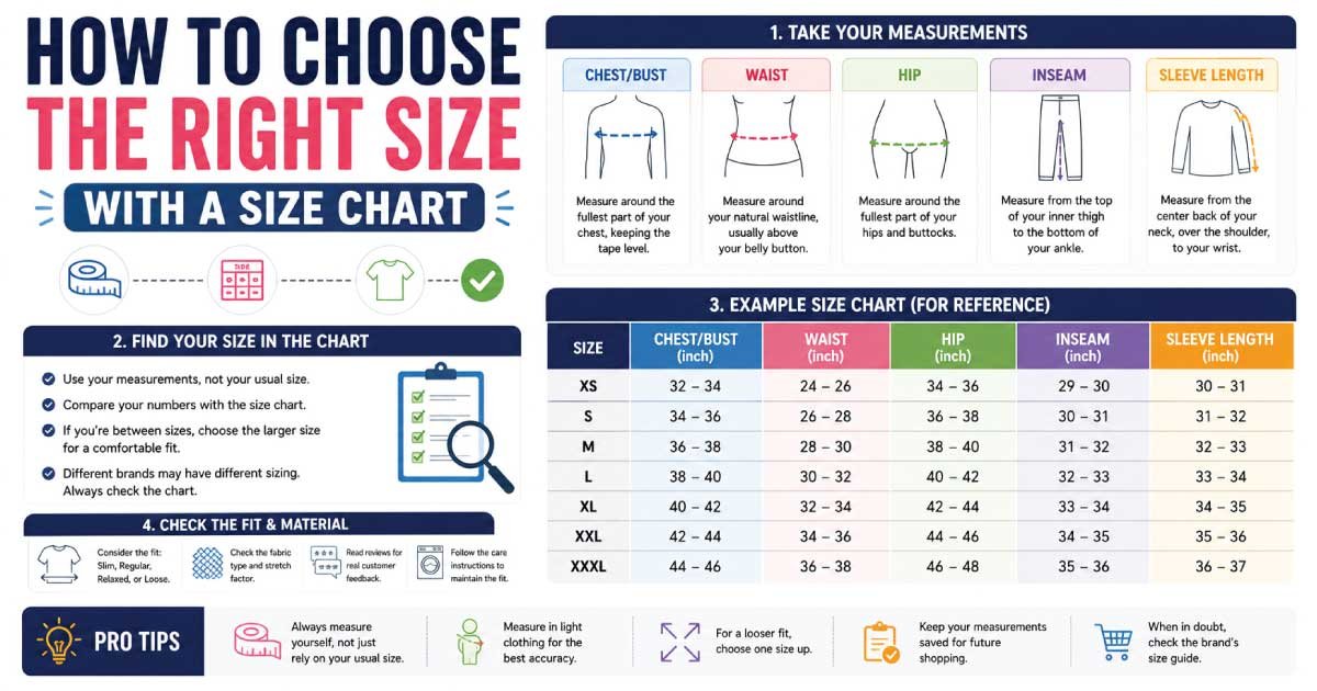 How to Choose the Right Size with a Size Chart