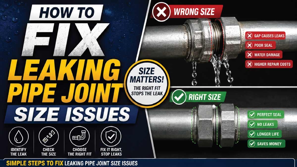 How to Fix Leaking Pipe Joint Size Issues