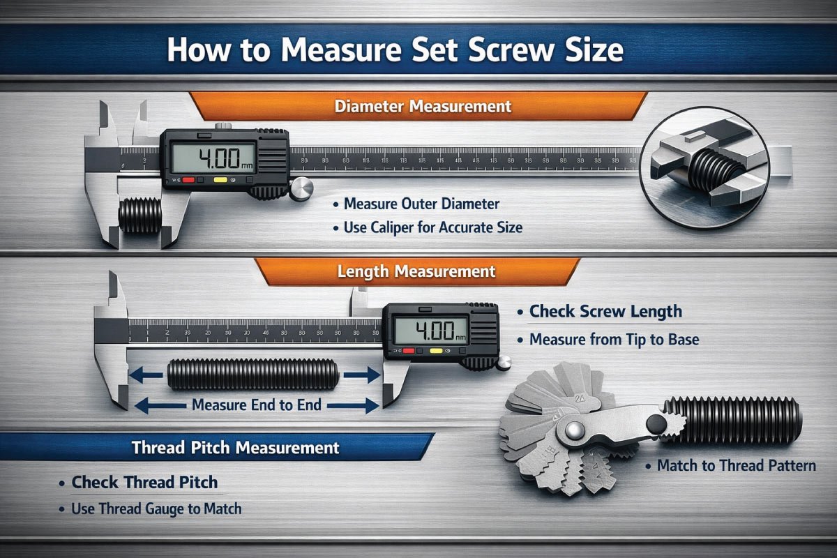 How to Measure Set Screw Size