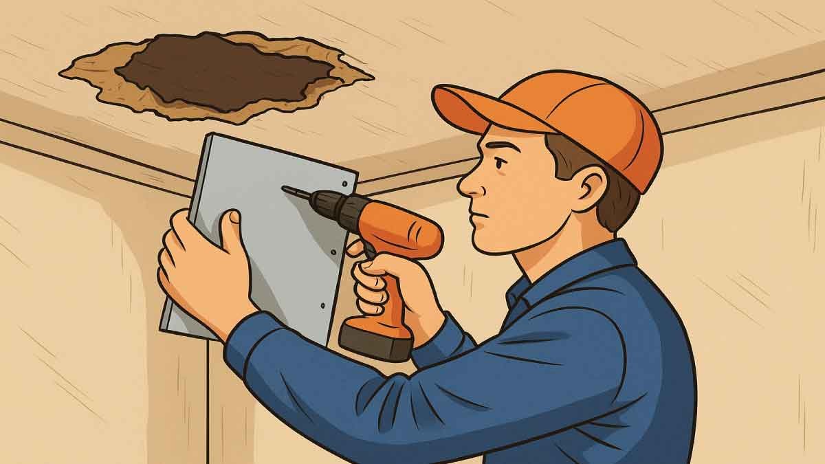 How to Patch a Large Hole in Drywall Ceiling