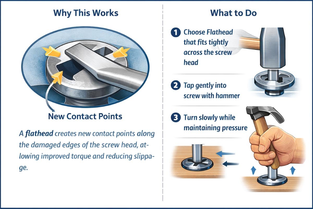 How to Remove a Stripped Screw- step 2 
