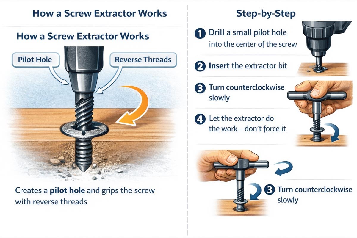 How to Remove a Stripped Screw step 4 