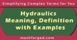HYDRAULICS MEANING DEFINITION AND EXAMPLES intelligence overview