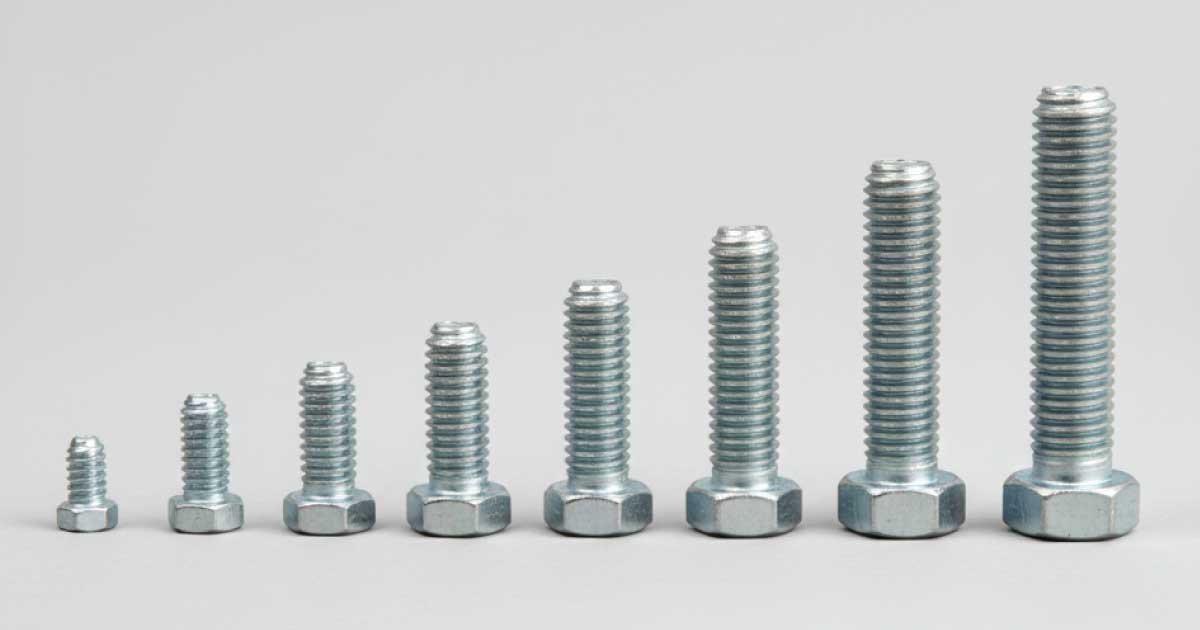 Lag Bolt Size Chart