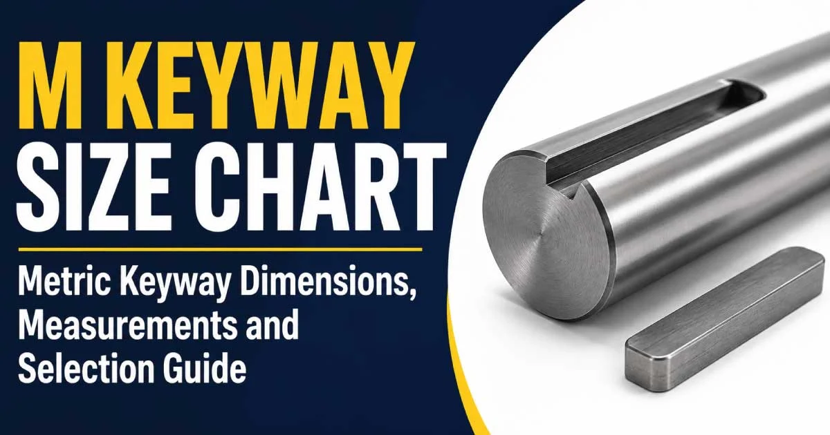 M Keyway Size Chart: Metric Keyway Dimensions, Measurements and Selection Guide
