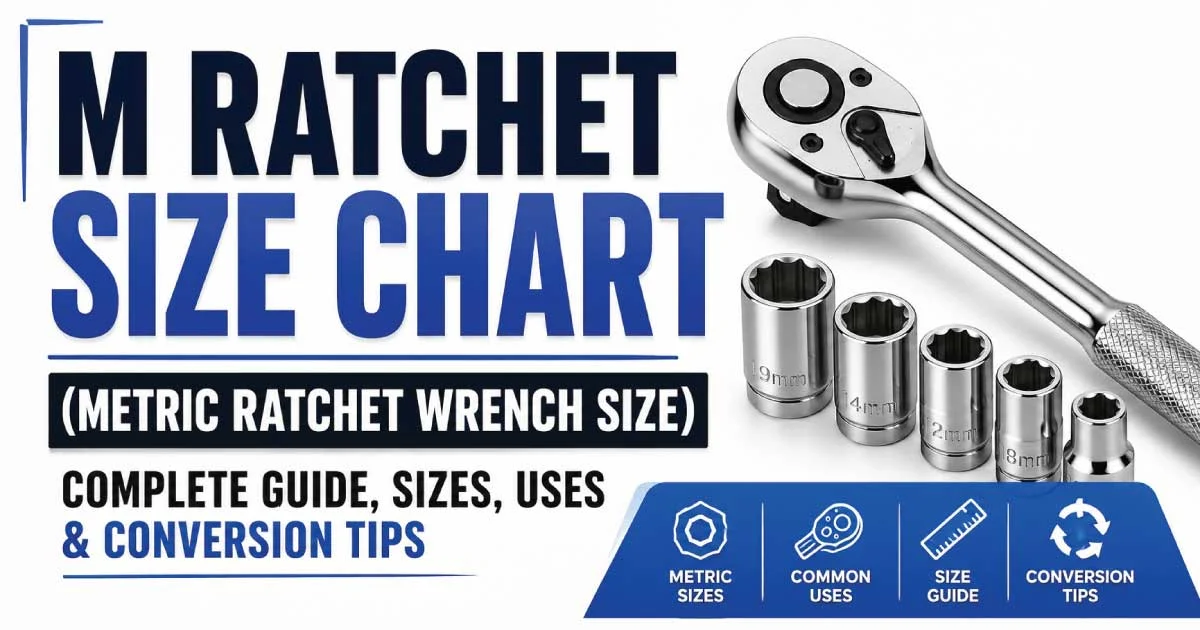 M Ratchet Size Chart (Metric Ratchet Wrench Size): Complete Guide, Sizes, Uses & Conversion Tips