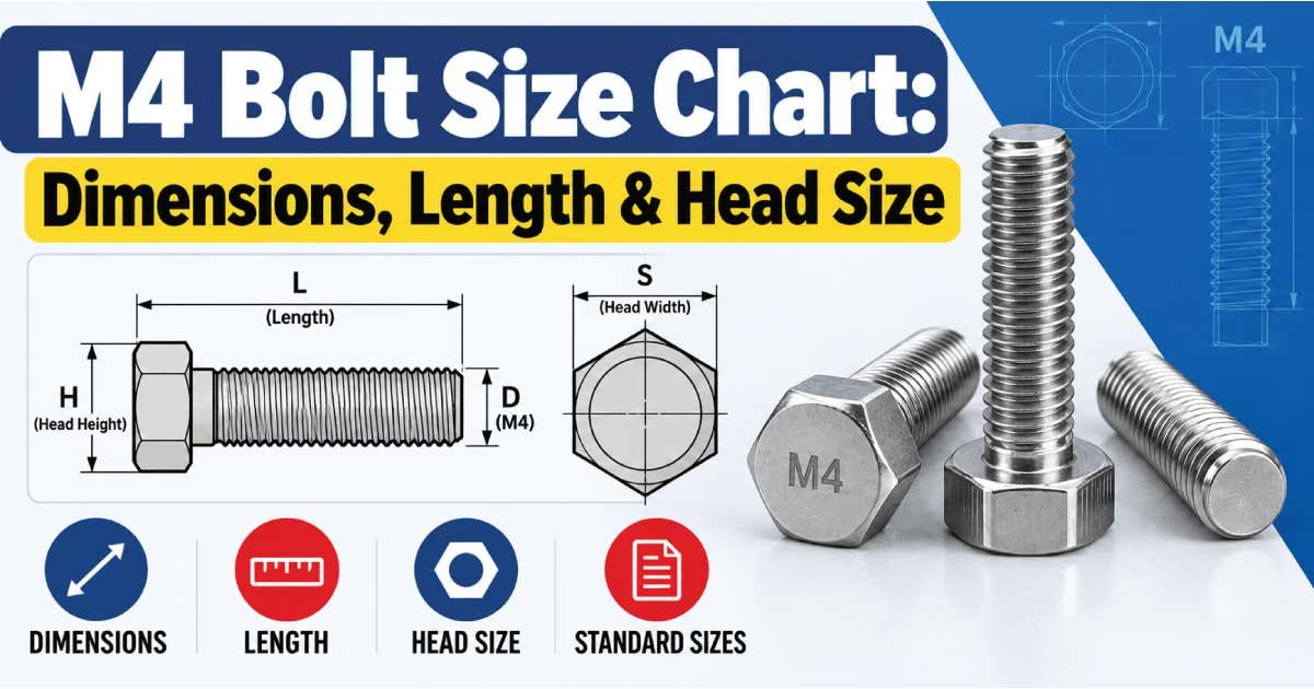 M4 Bolt Size Chart