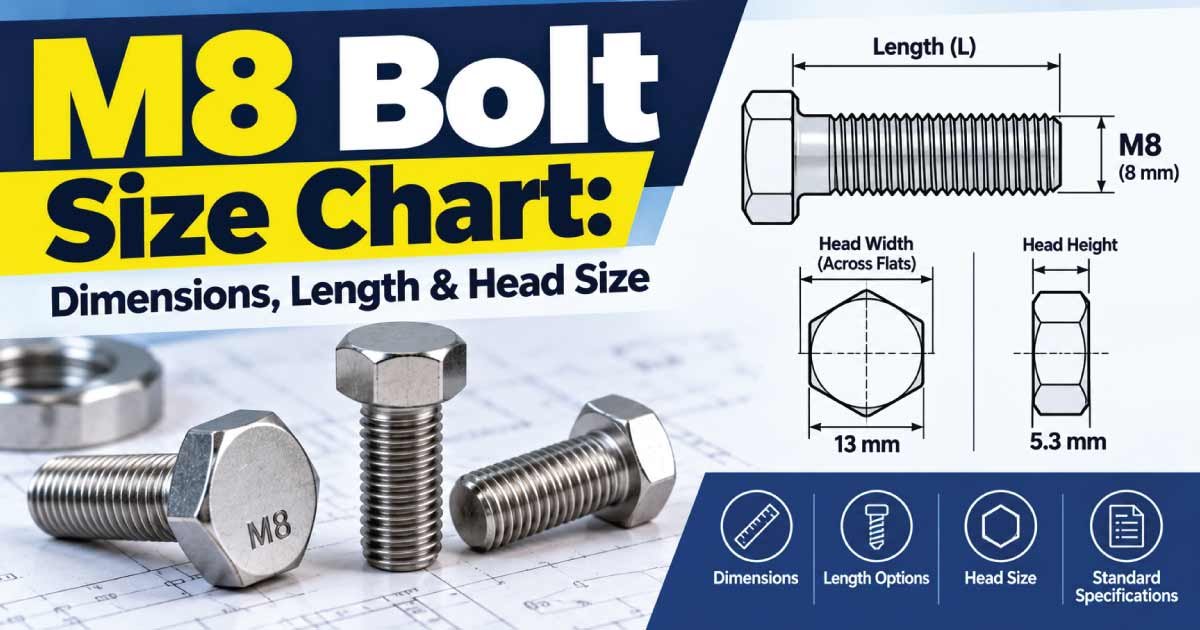 M8 Bolt Size Chart
