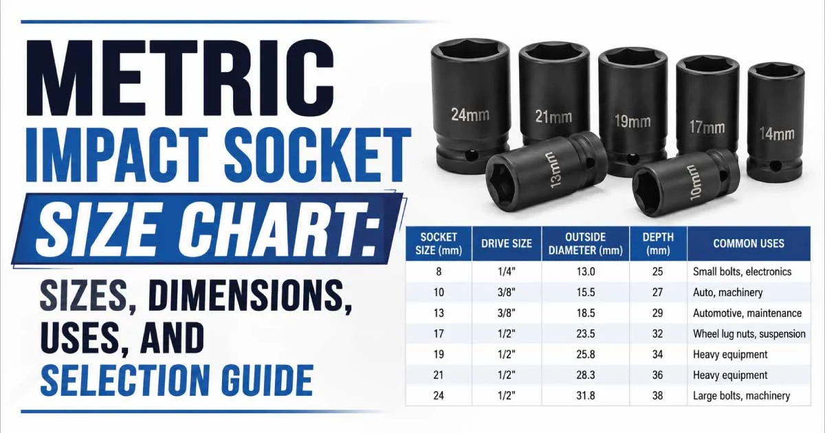 Metric Impact Socket Size Chart