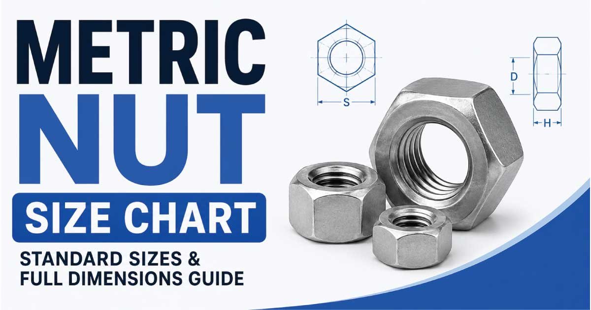 Metric Nut Size Chart