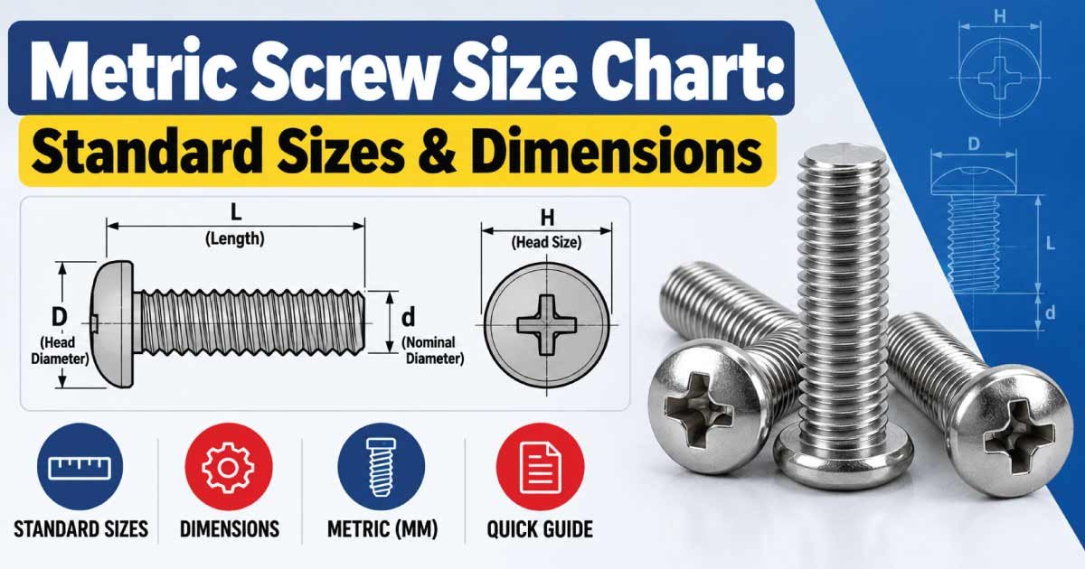 Metric Screw Size Chart