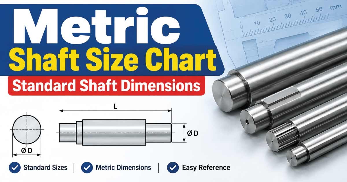 Metric Shaft Size Chart