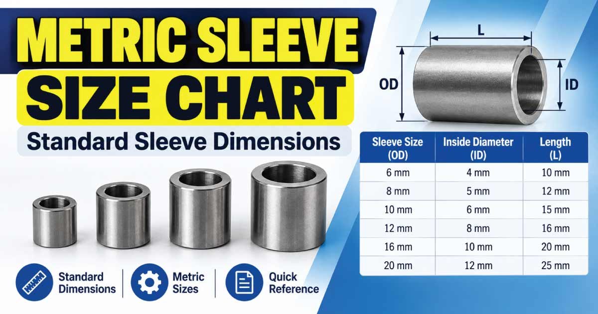 Metric Sleeve Size Chart