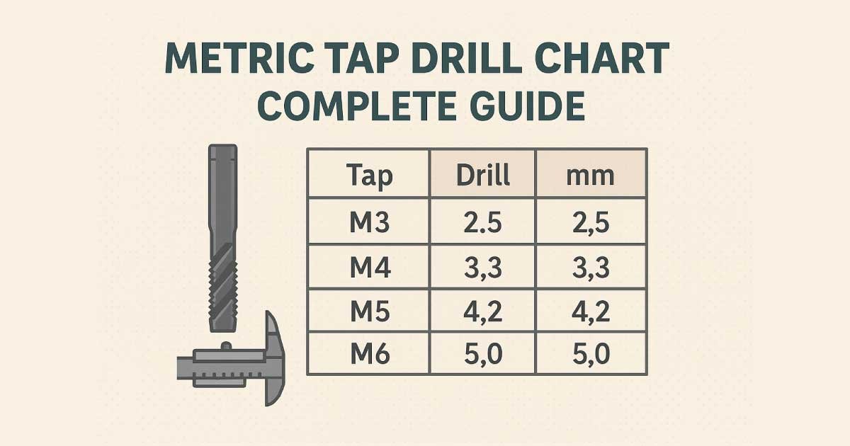 Metric Tap Drill Chart