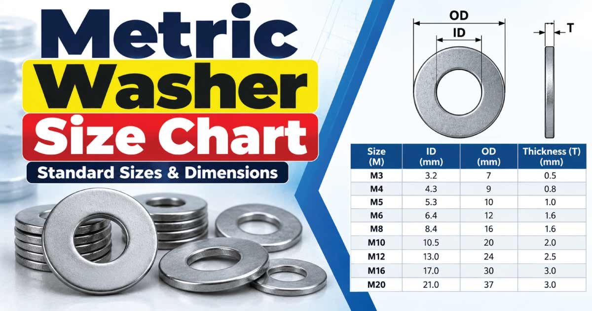 Metric Washer Size Chart
