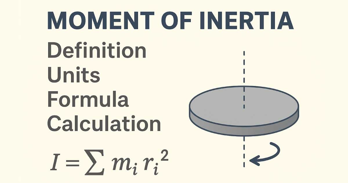 Moment of Inertia: Definition, Units, Formula, and Calculation