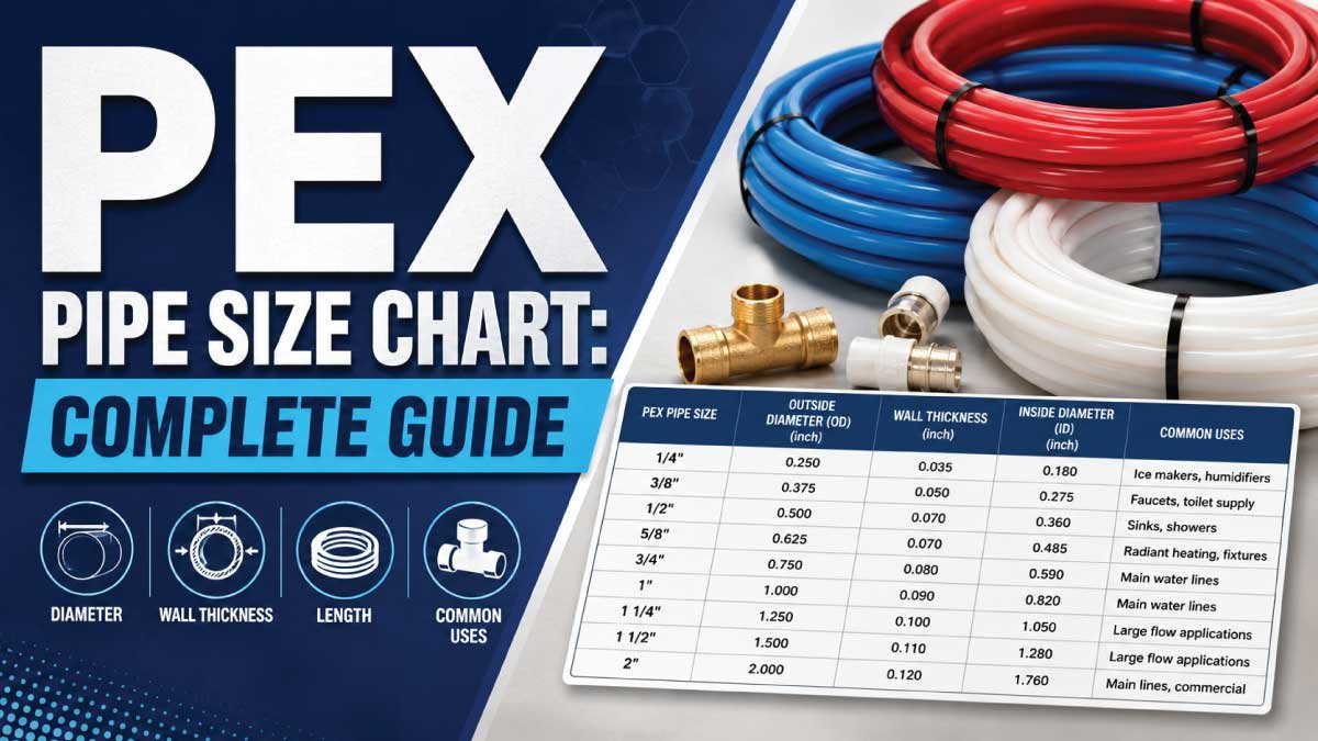 PEX Pipe Size Chart