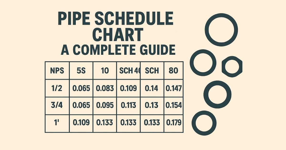 Pipe Schedule Chart: A Complete Guide