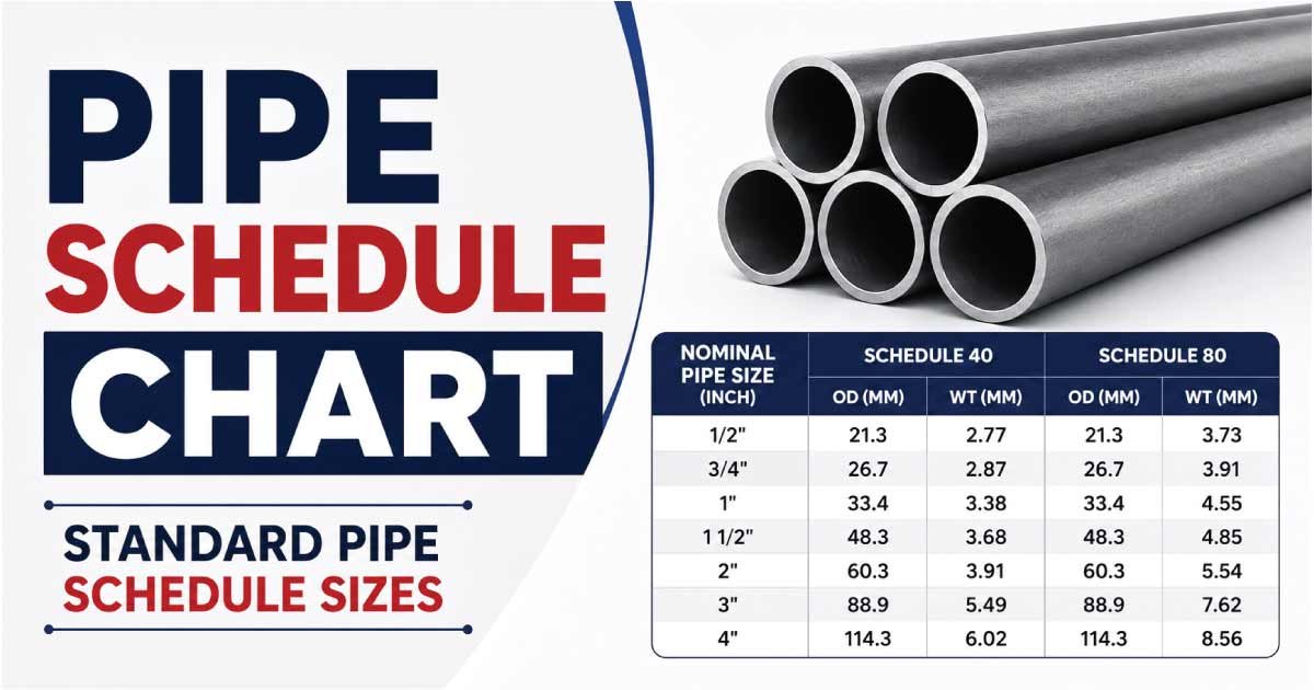 Pipe Schedule Chart