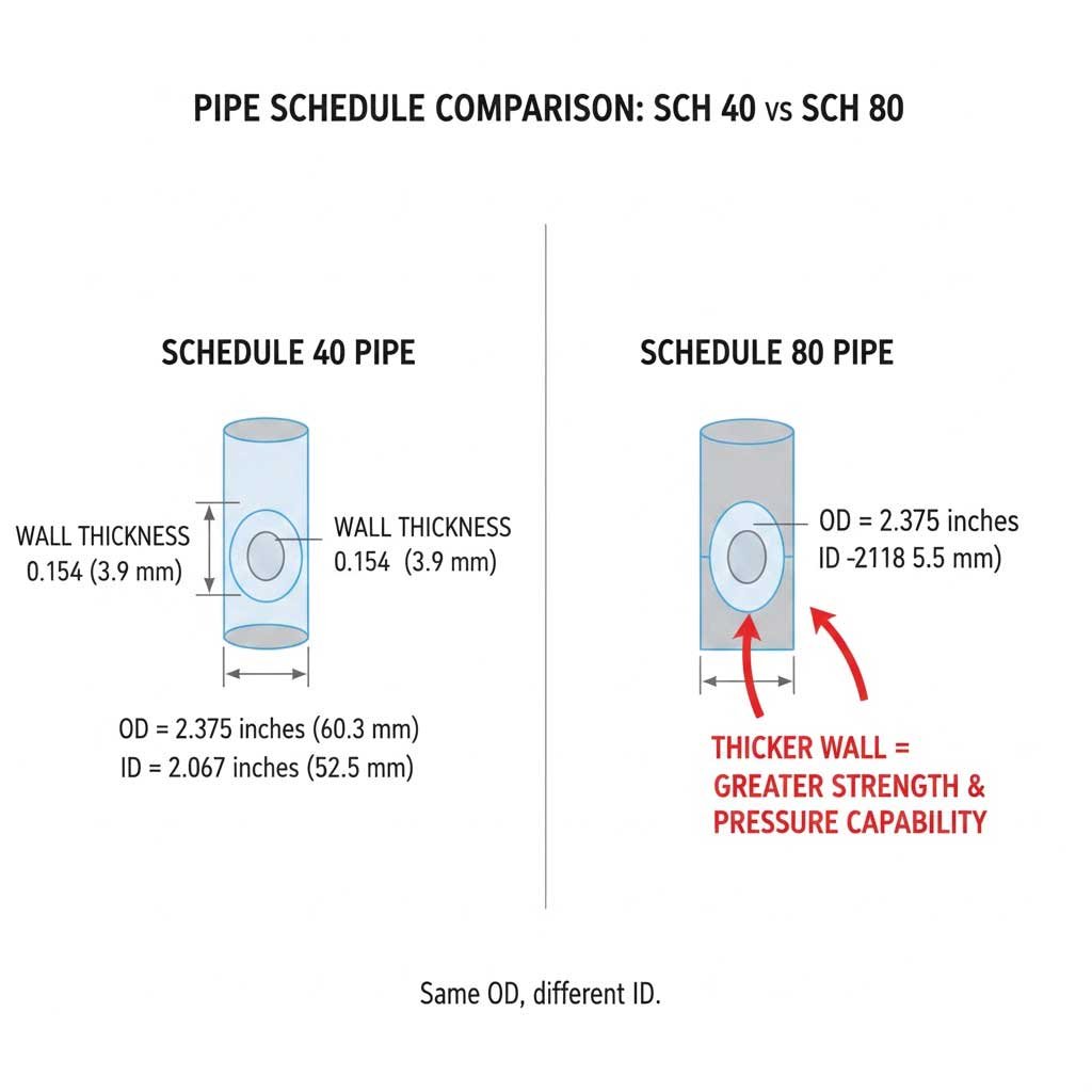 Pipe Schedule and Wall Thickness