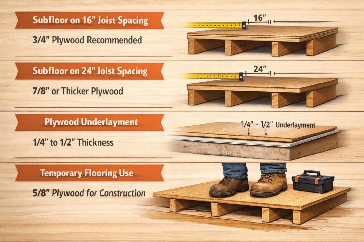 Plywood Thickness for Flooring Applications