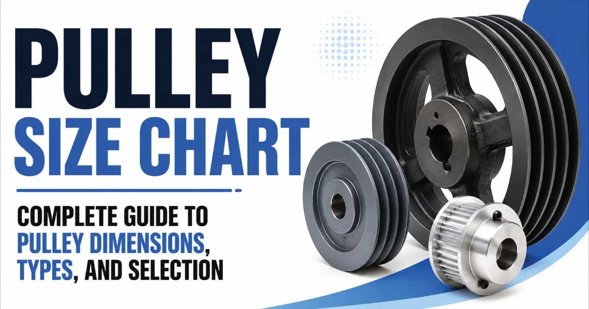 Pulley Size Chart: Complete Guide to Pulley Dimensions, Types, and Selection