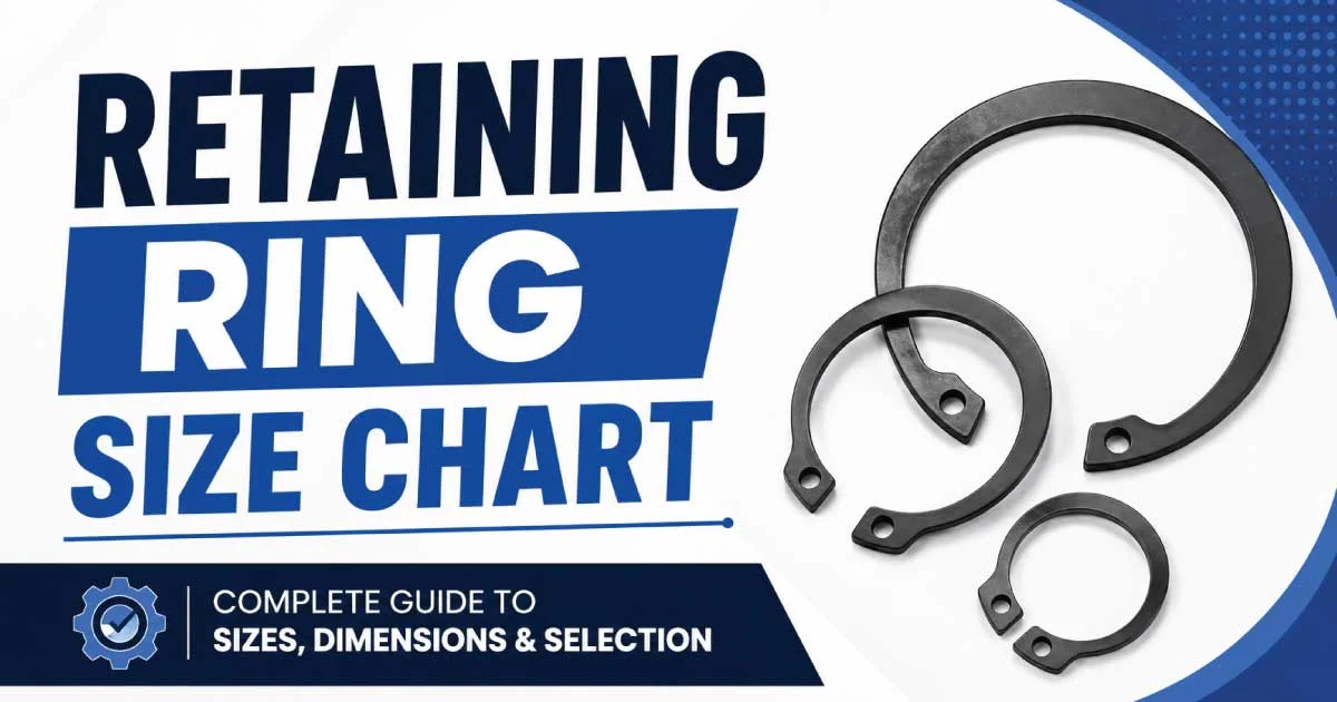 Retaining Ring Size Chart: Complete Guide to Sizes, Dimensions & Selection