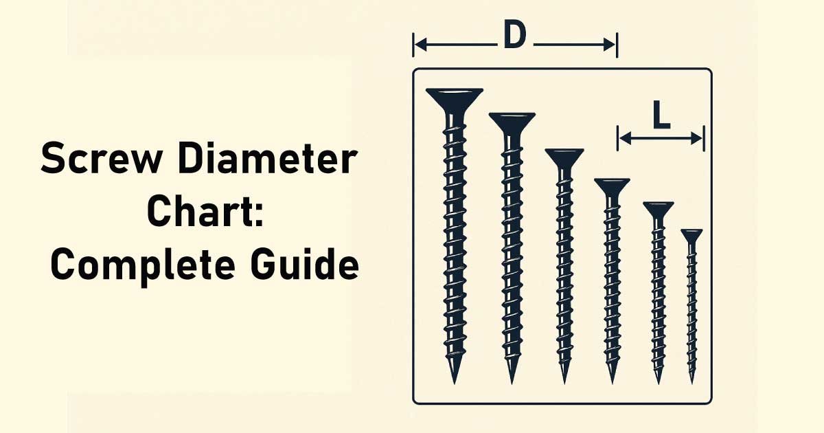 Screw Diameter Chart: Complete Guide